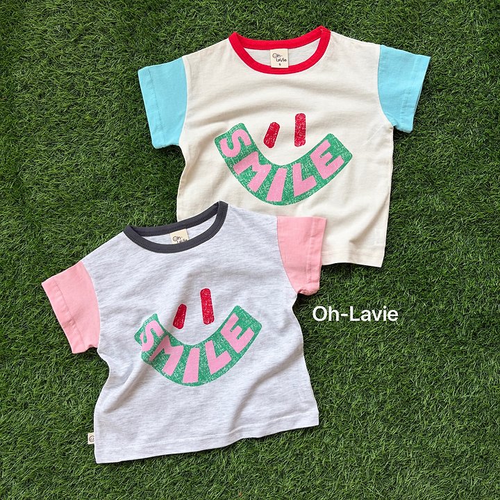 Oh lavie - Korean Children Fashion - #magicofchildhood - Smile Short Sleeve Tee - 4