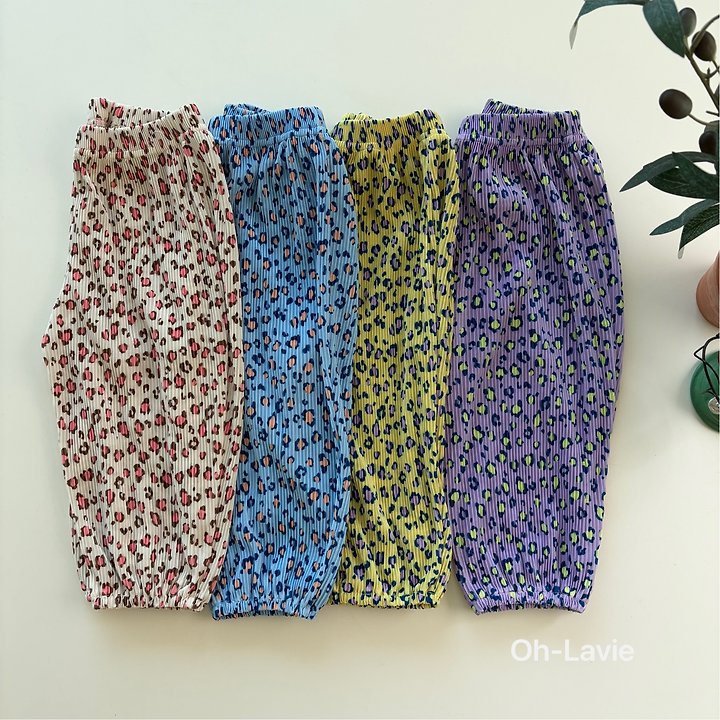 Oh lavie - Korean Children Fashion - #prettylittlegirls - Leopard Pleats Jogger Pants - 2