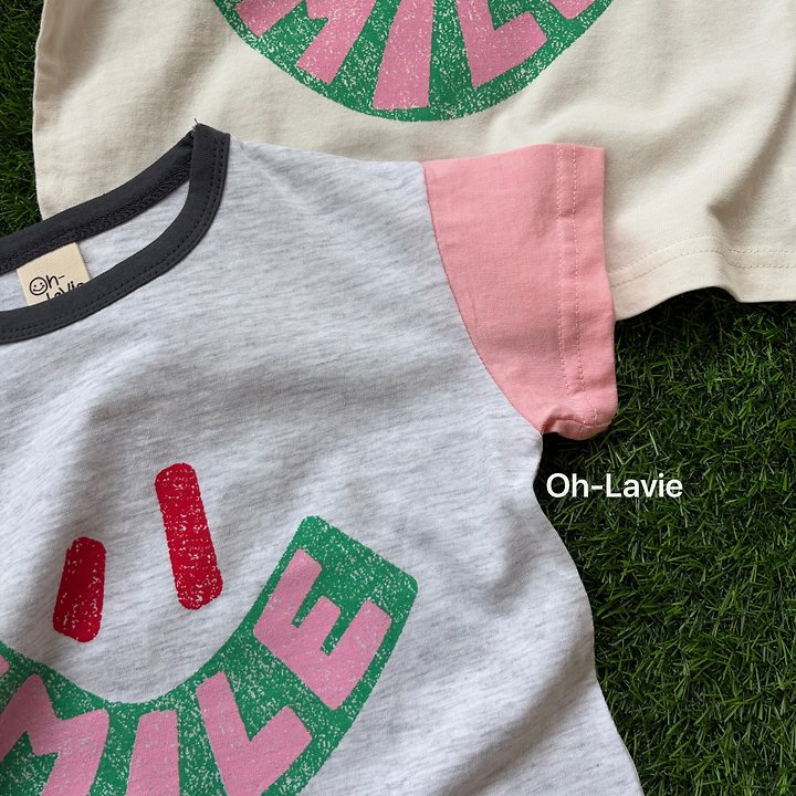 Oh lavie - Korean Children Fashion - #prettylittlegirls - Smile Short Sleeve Tee - 5