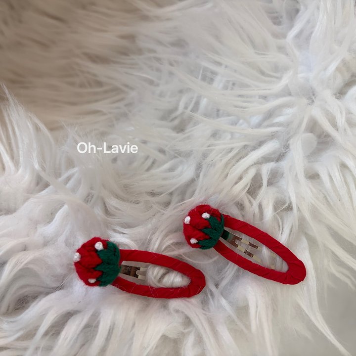 Oh lavie - Korean Children Fashion - #minifashionista - Strawberry Snap Hairpin - 4
