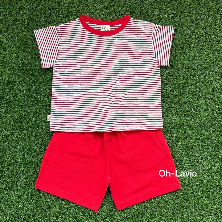 Oh lavie - Korean Children Fashion - #stylishchildhood - Mini Striped Short Sleeve Tee - 11