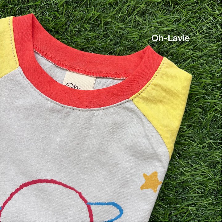 Oh lavie - Korean Children Fashion - #todddlerfashion - Space Star Raglan Tee - 10