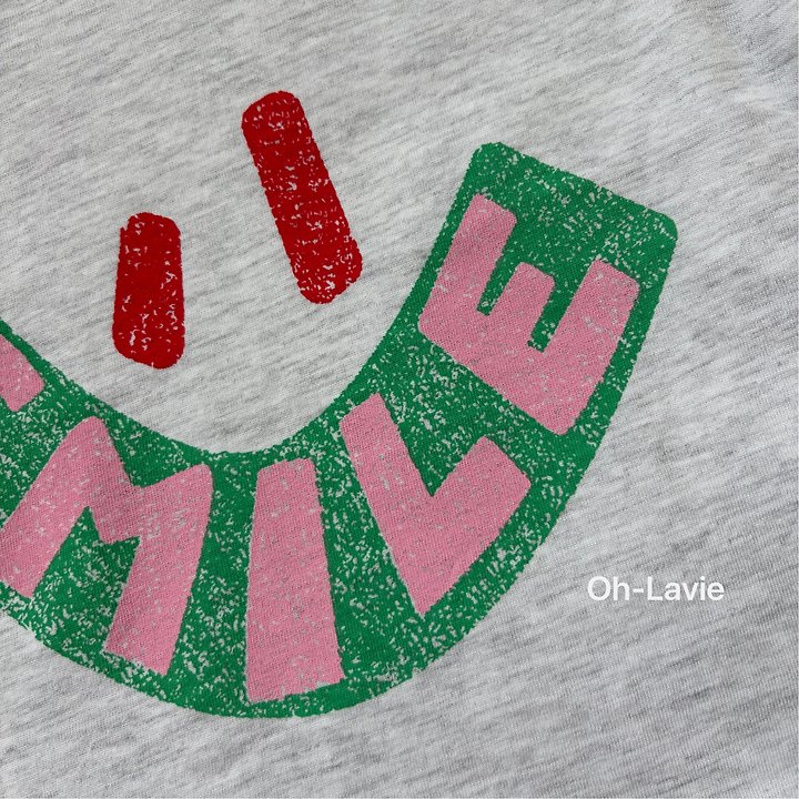 Oh lavie - Korean Children Fashion - #todddlerfashion - Smile Short Sleeve Tee - 6