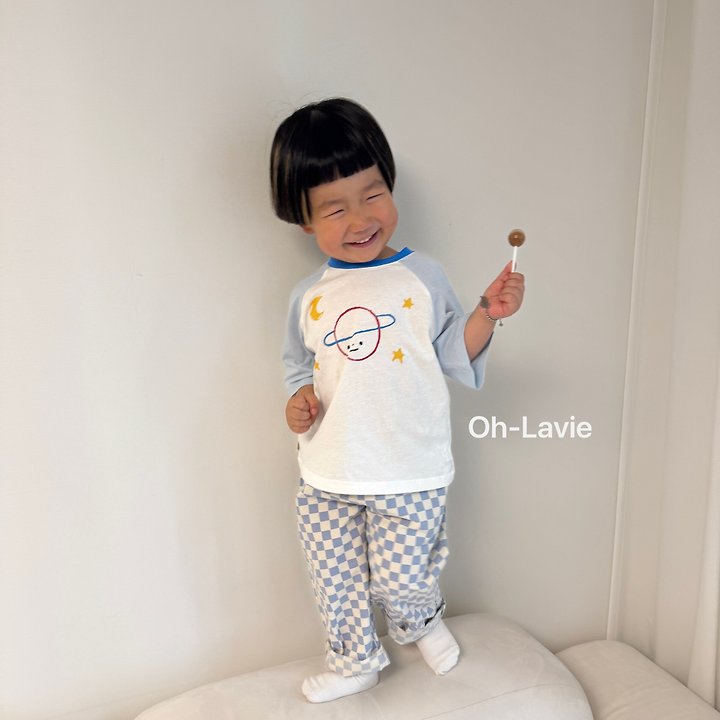 Oh lavie - Korean Children Fashion - #toddlerclothing - Space Star Raglan Tee - 11