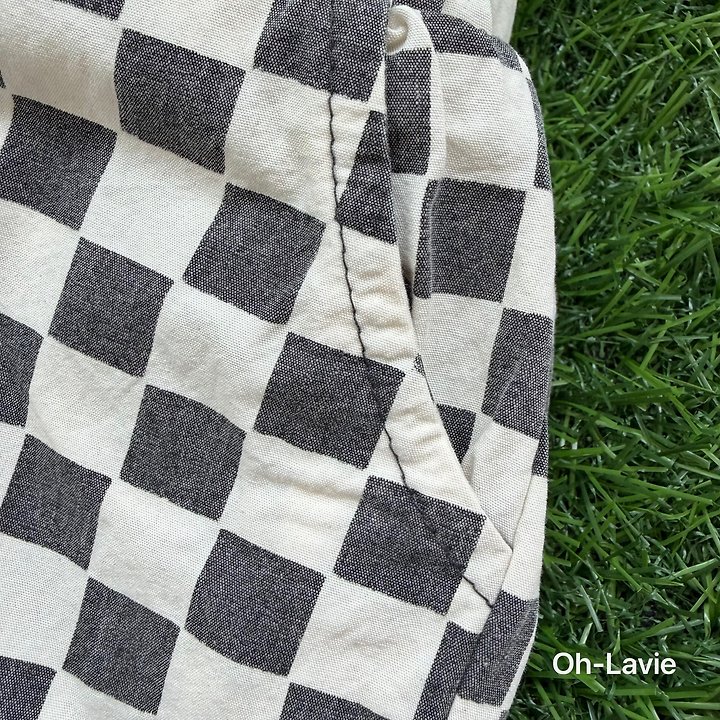 Oh lavie - Korean Children Fashion - #toddlerclothing - Border Check Cotton Pants - 9