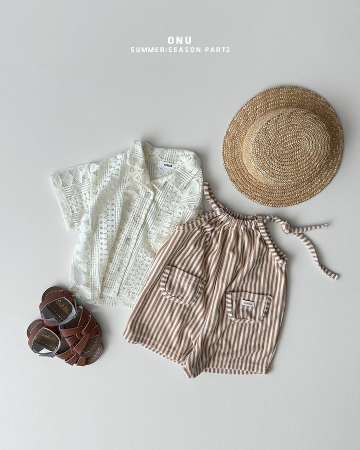 Onu - Korean Baby Fashion - #babyfashion - Stripe Beach Suit - 9