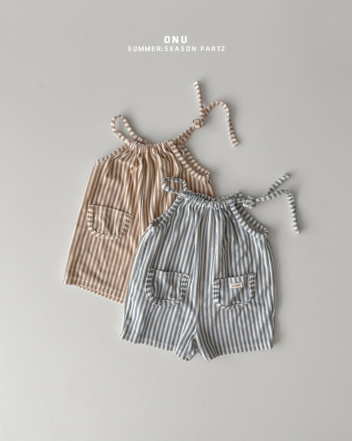 Onu - Korean Baby Fashion - #babyoutfit - Stripe Beach Suit