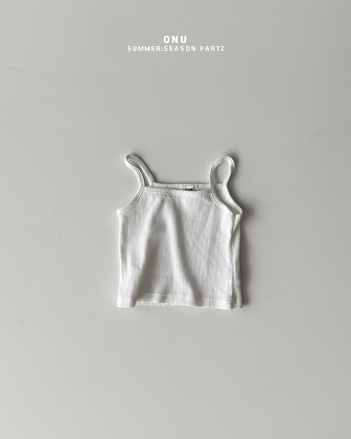 Onu - Korean Children Fashion - #childrensboutique - Ribbed Strap Sleeveless - 2