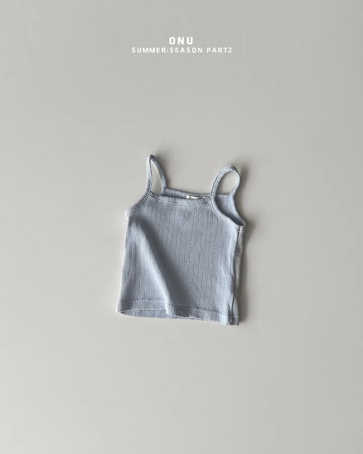 Onu - Korean Children Fashion - #designkidswear - Ribbed Strap Sleeveless - 3