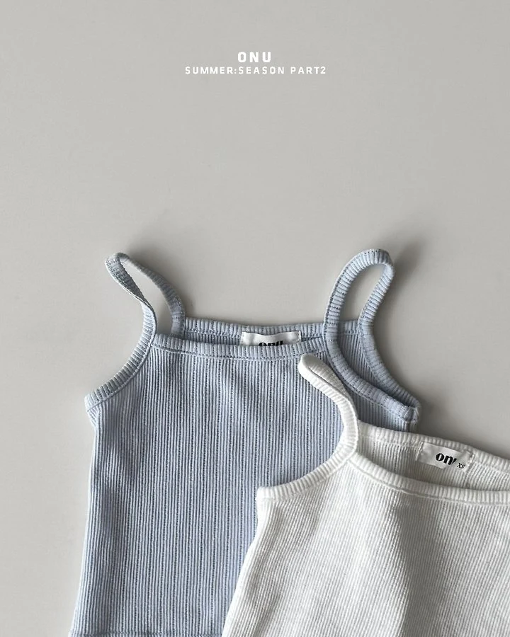 Onu - Korean Children Fashion - #designkidswear - Ribbed Strap Sleeveless - 4