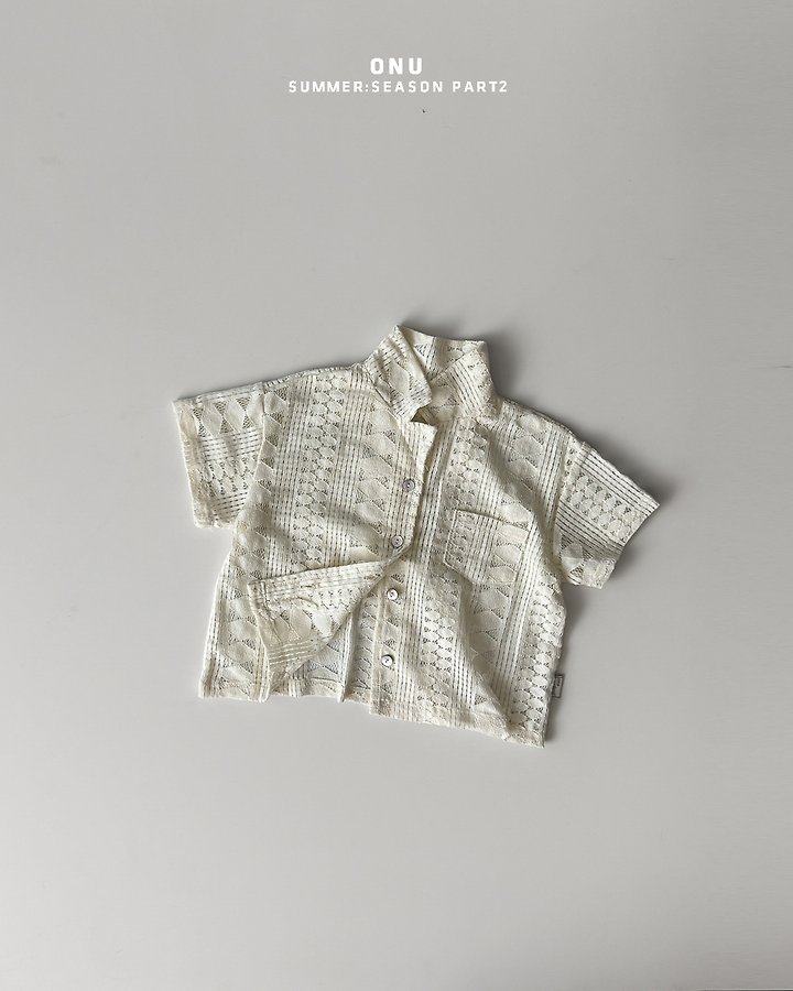 Onu - Korean Children Fashion - #discoveringself - Jacquard Beach Shirt