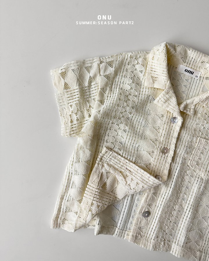 Onu - Korean Children Fashion - #fashionkids - Jacquard Beach Shirt - 2