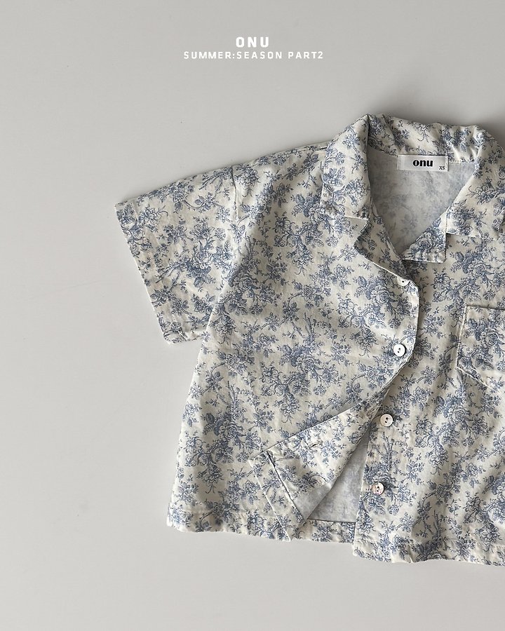 Onu - Korean Children Fashion - #kidsshorts - Flower Beach Shirt - 2