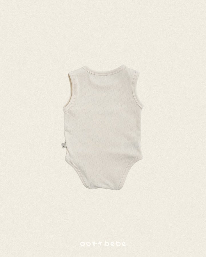Oott Bebe - Korean Baby Fashion - #babyboutique - Cotton Pure Sleeveless Suit - 4