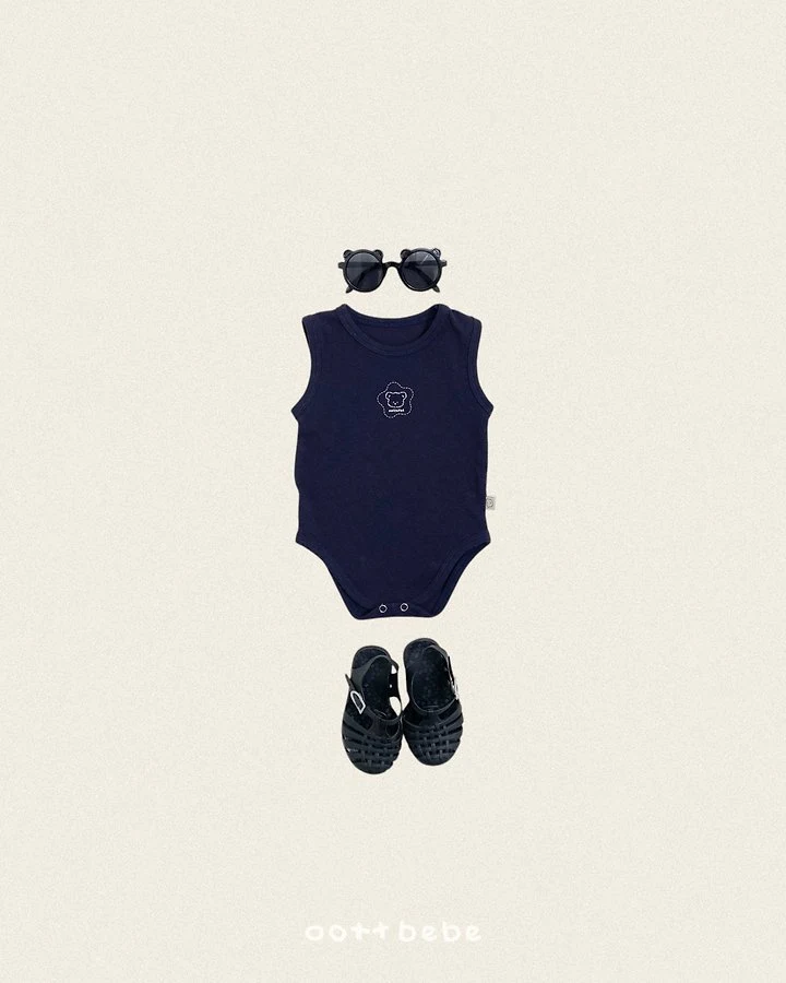 Oott Bebe - Korean Baby Fashion - #babyfashion - Cotton Pure Sleeveless Suit - 6