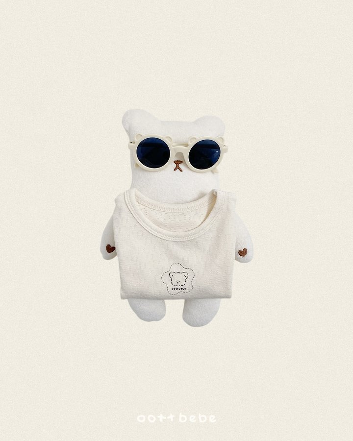 Oott Bebe - Korean Baby Fashion - #babyoninstagram - Cotton Pure Sleeveless Suit - 10