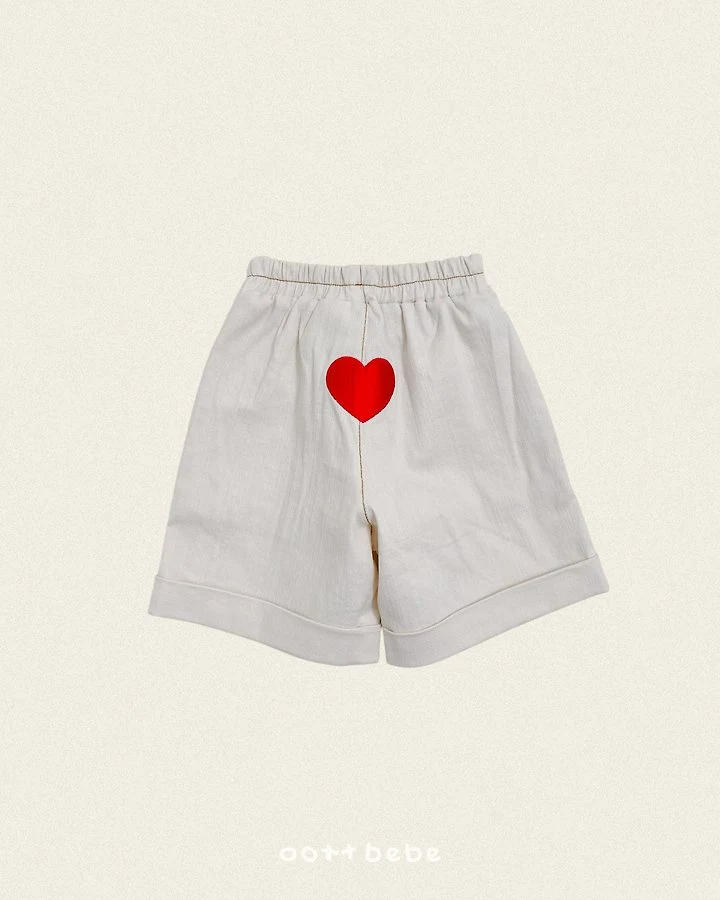 Oott Bebe - Korean Children Fashion - #Kfashion4kids - Heart Denim Cuff Pants - 7