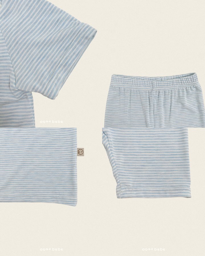 Oott Bebe - Korean Children Fashion - #childrensboutique - Chewy Stripe Easywear - 9