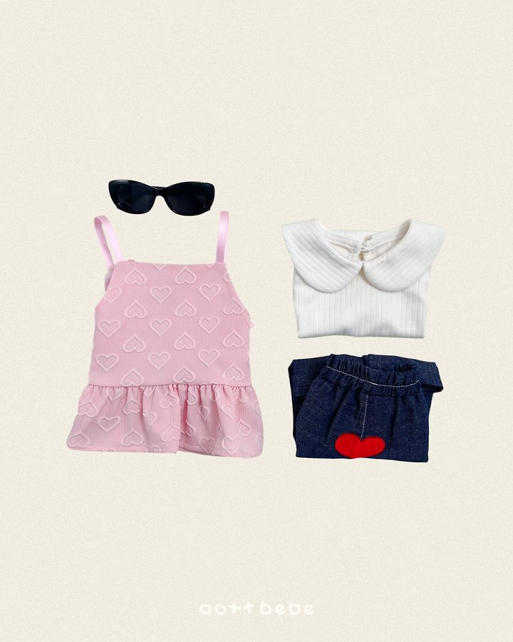 Oott Bebe - Korean Children Fashion - #childrensboutique - Heart Bustier - 5
