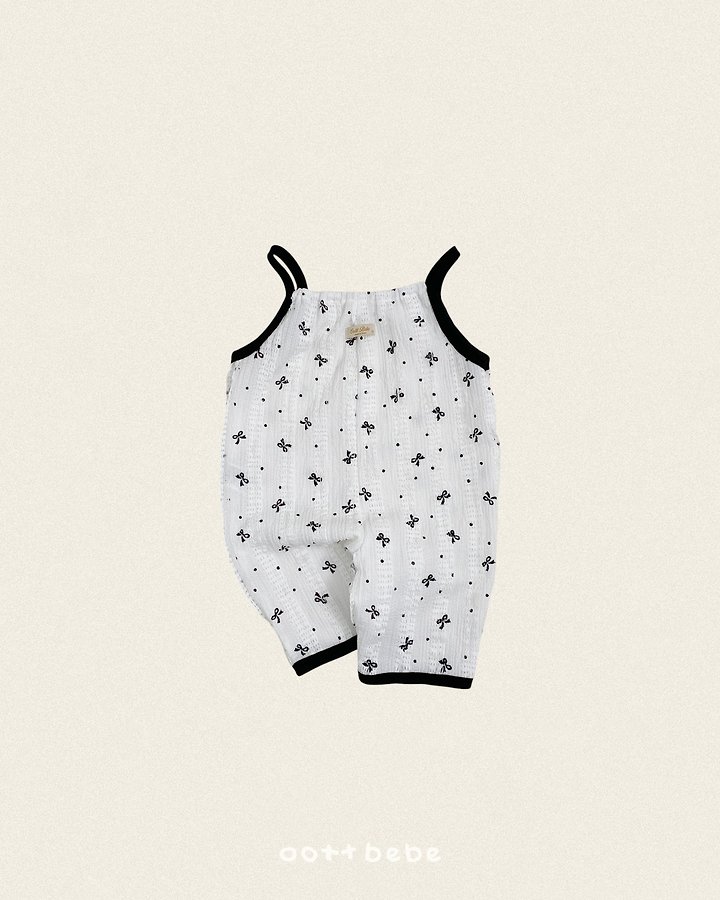 Oott Bebe - Korean Children Fashion - #childrensboutique - Ribbon Lace Overall - 4