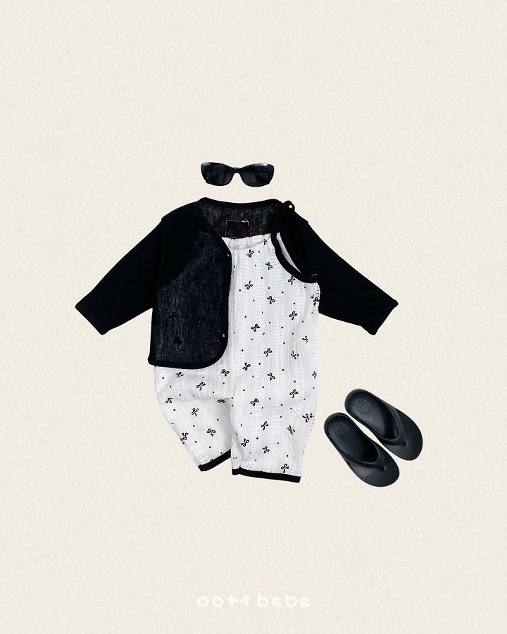 Oott Bebe - Korean Children Fashion - #discoveringself - Ribbon Lace Overall - 5
