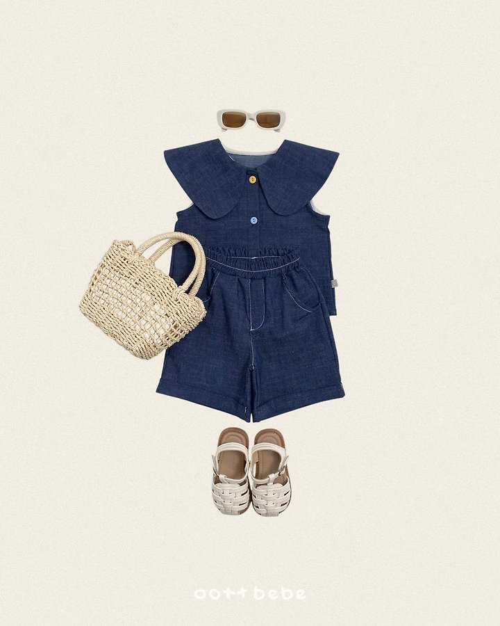 Oott Bebe - Korean Children Fashion - #fashionkids - Heart Denim Cuff Pants - 3