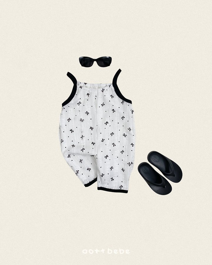 Oott Bebe - Korean Children Fashion - #kidsshorts - Ribbon Lace Overall - 7