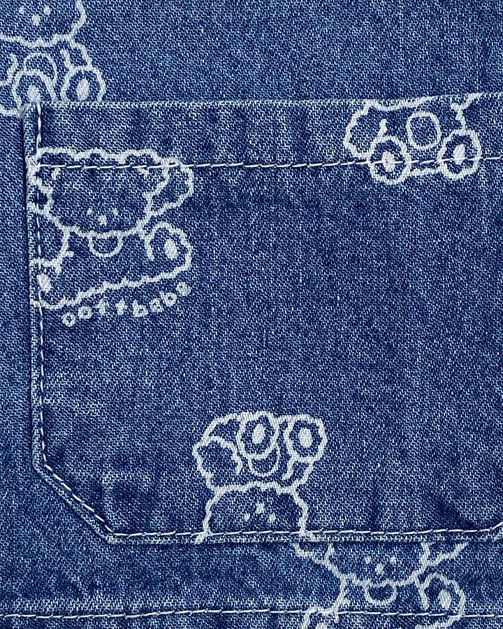Oott Bebe - Korean Children Fashion - #kidsshorts - Otti Denim Crop Overalls - 5