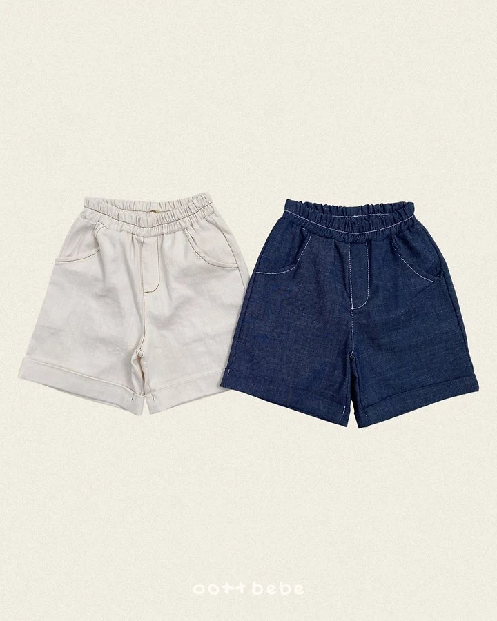 Oott Bebe - Korean Children Fashion - #fashionkids - Heart Denim Cuff Pants - 4