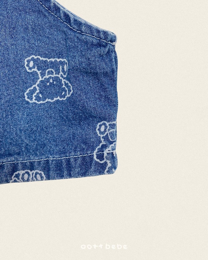 Oott Bebe - Korean Children Fashion - #kidzfashiontrend - Otti Denim Crop Overalls - 7