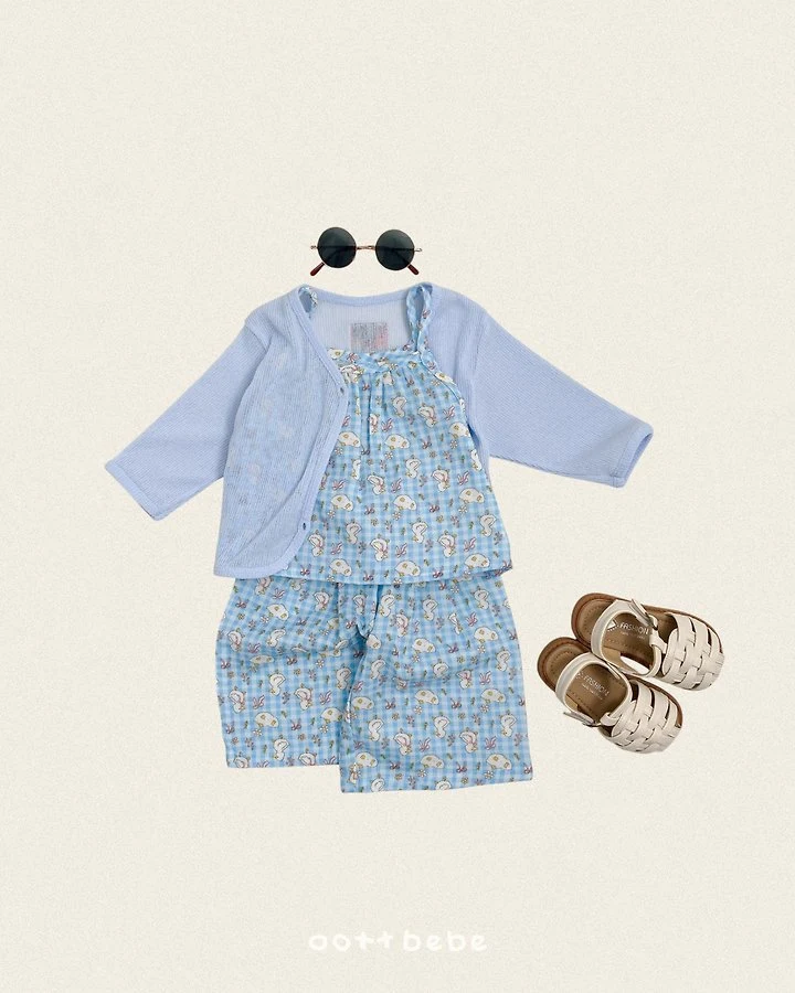 Oott Bebe - Korean Children Fashion - #kidsstore - Animal Crinkle Sleeveless Set - 4