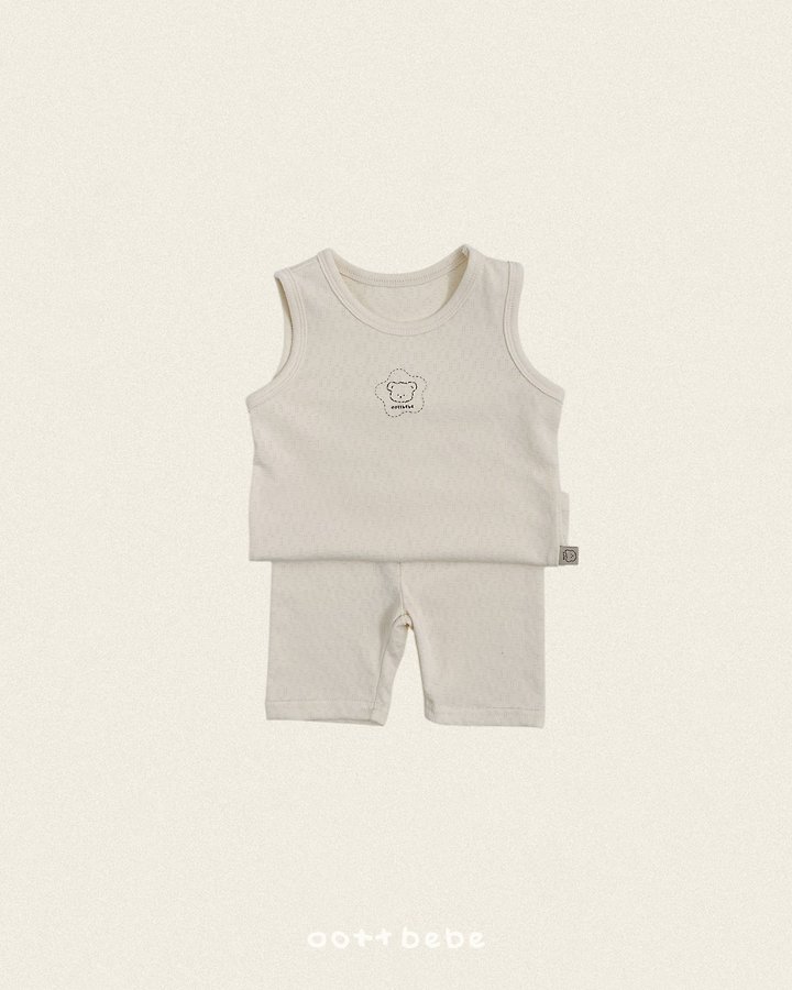 Oott Bebe - Korean Children Fashion - #kidzfashiontrend - Cotton Pure Sleeveless Easywear - 2