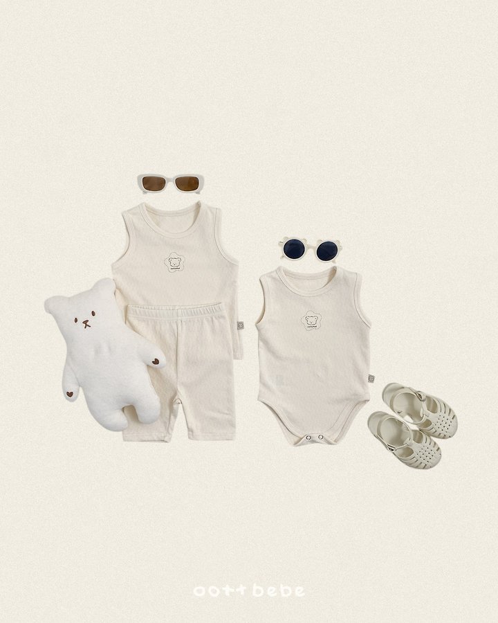 Oott Bebe - Korean Children Fashion - #Kfashion4kids - Cotton Pure Sleeveless Easywear - 4