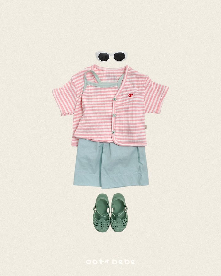 Oott Bebe - Korean Children Fashion - #magicofchildhood - Knit Rib Cardigan Set (set of 2) - 8