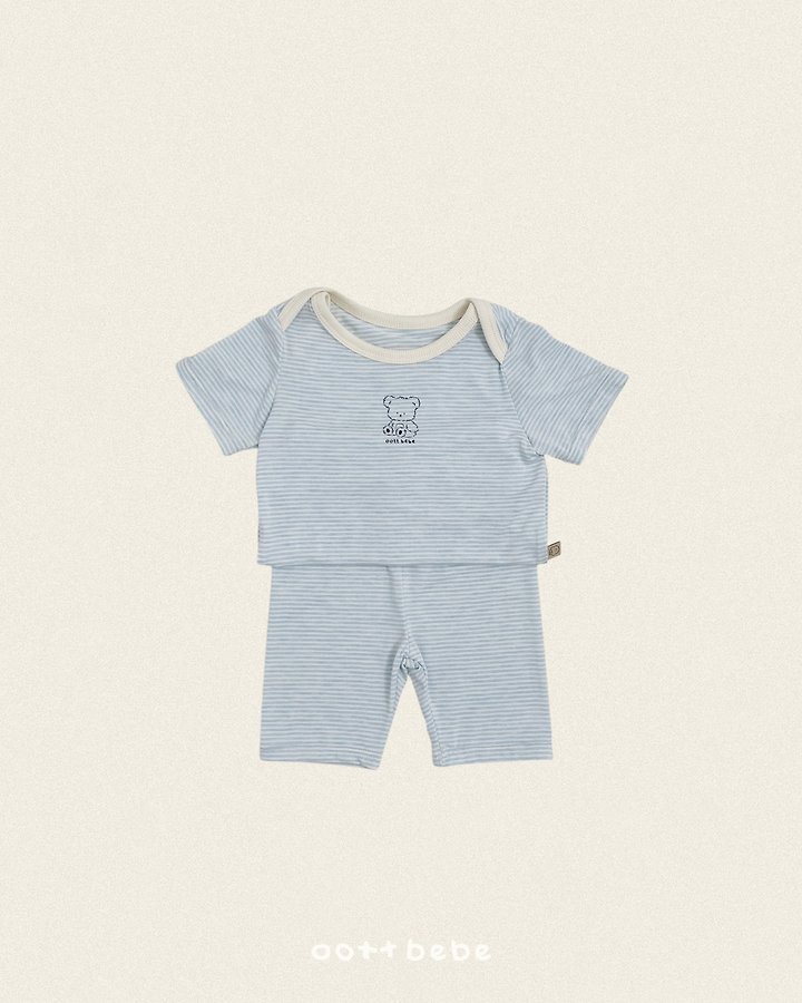 Oott Bebe - Korean Children Fashion - #minifashionista - Chewy Stripe Easywear - 3