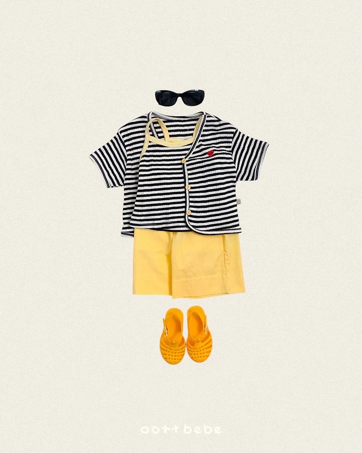 Oott Bebe - Korean Children Fashion - #minifashionista - Knit Rib Cardigan Set (set of 2) - 9