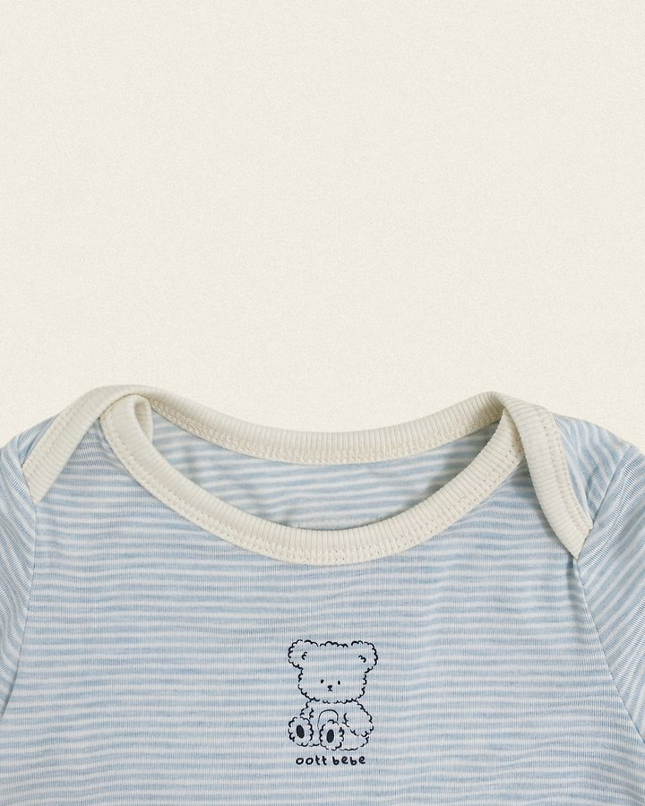 Oott Bebe - Korean Children Fashion - #stylishchildhood - Chewy Stripe Easywear - 7