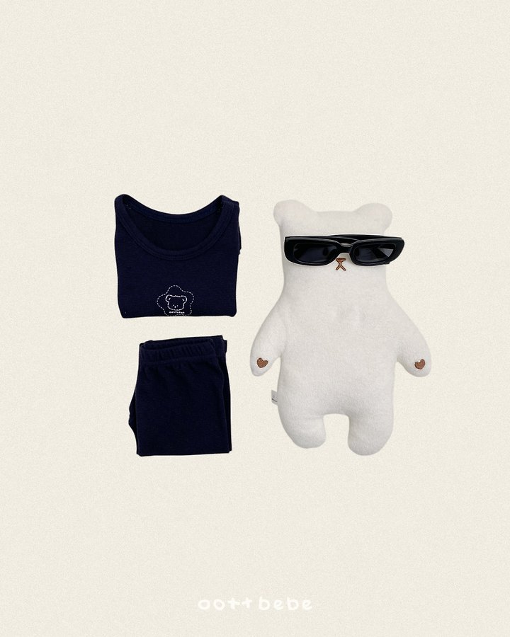 Oott Bebe - Korean Children Fashion - #stylishchildhood - Cotton Pure Sleeveless Easywear - 10