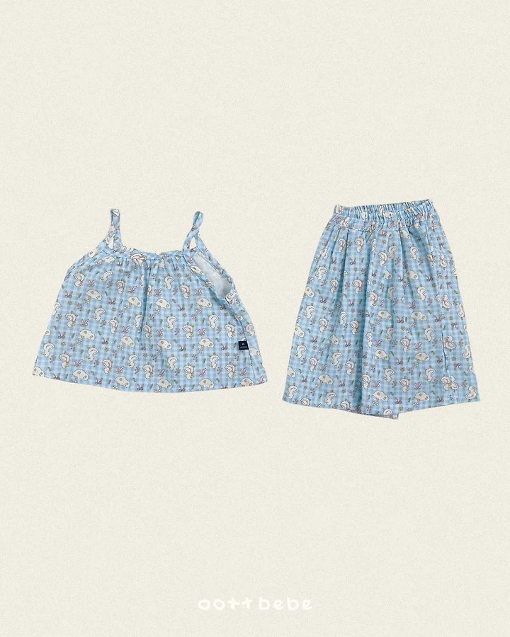 Oott Bebe - Korean Children Fashion - #todddlerfashion - Animal Crinkle Sleeveless Set - 10