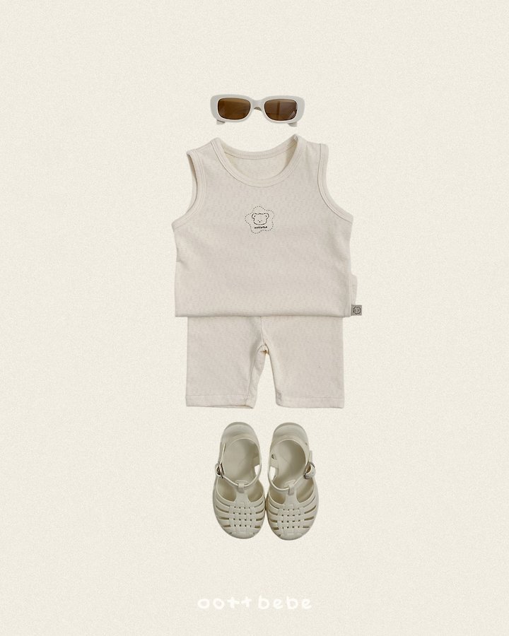 Oott Bebe - Korean Children Fashion - #todddlerfashion - Cotton Pure Sleeveless Easywear - 8