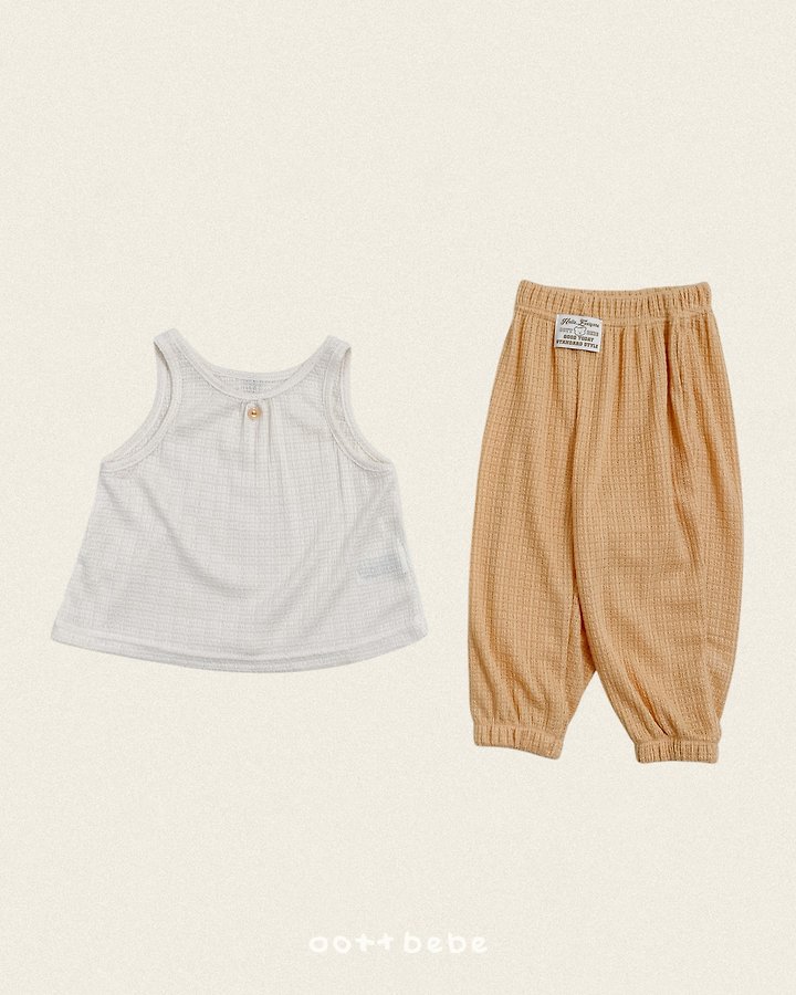 Oott Bebe - Korean Children Fashion - #toddlerclothing - Aurora Summer Sleeveless Set - 5