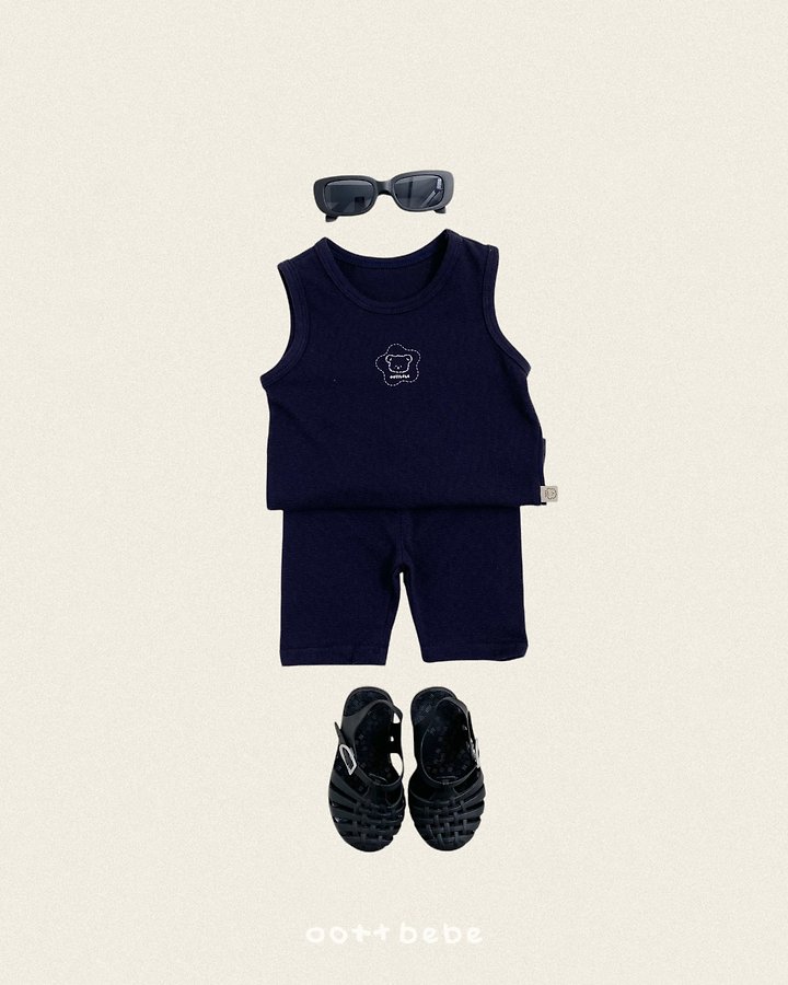 Oott Bebe - Korean Children Fashion - #toddlerclothing - Cotton Pure Sleeveless Easywear - 9