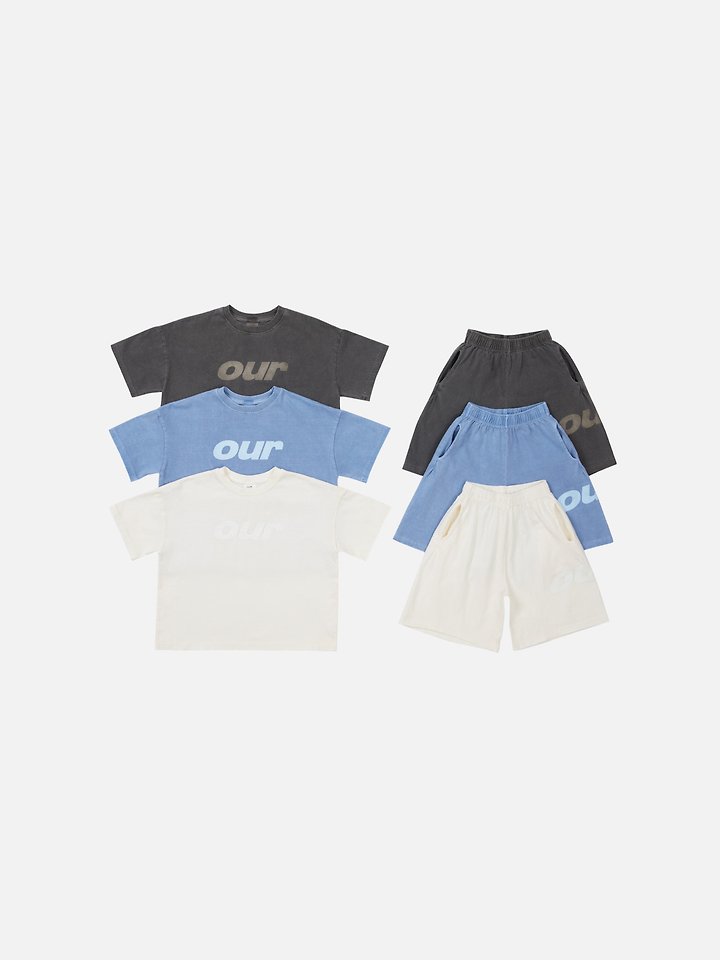 Our - Korean Children Fashion - #Kfashion4kids - Ash Washed Set