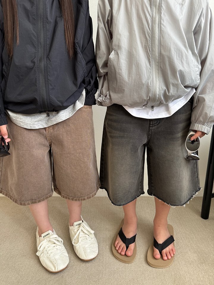 Our - Korean Children Fashion - #kidzfashiontrend - End Washed Bermuda Pants - 4