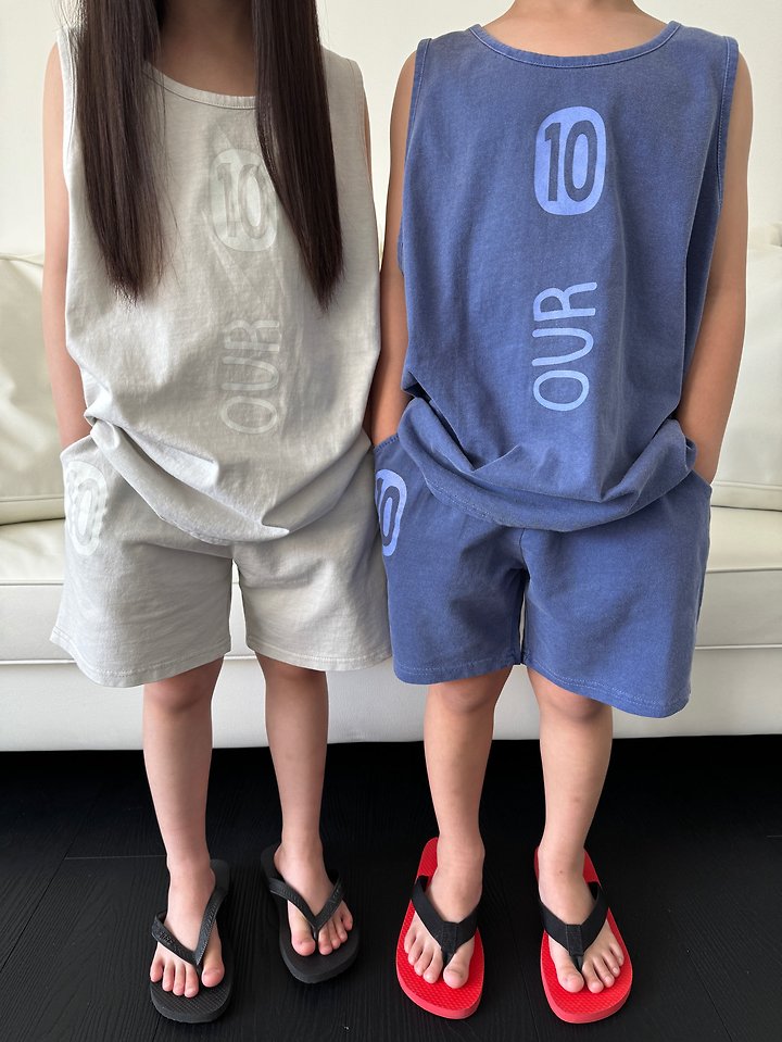 Our - Korean Children Fashion - #childofig - Ten Washed Sleeveless Set - 3