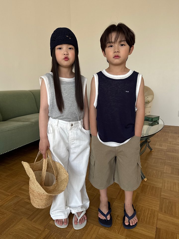 Our - Korean Children Fashion - #childofig - Layered Sleeveless - 12