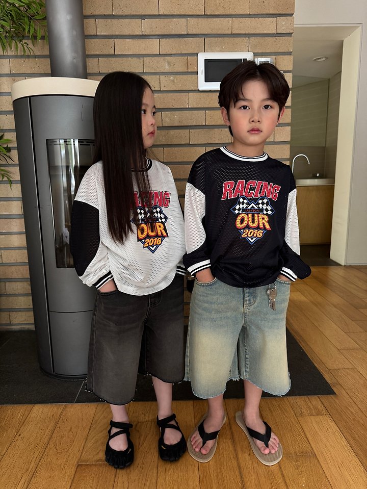 Our - Korean Children Fashion - #designkidswear - Racing Mesh Jersey Tee