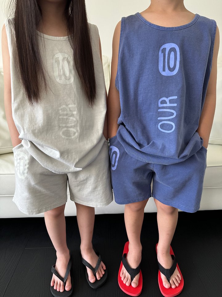Our - Korean Children Fashion - #discoveringself - Ten Washed Sleeveless Set - 7