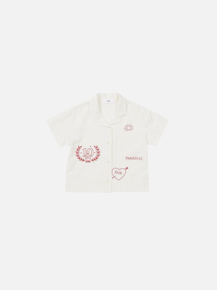 Our - Korean Children Fashion - #fashionkids - Linen Drawing Shirt