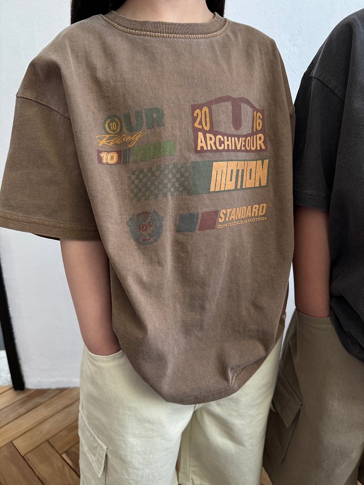 Our - Korean Children Fashion - #kidsshorts - Team Our Washed Tee - 5